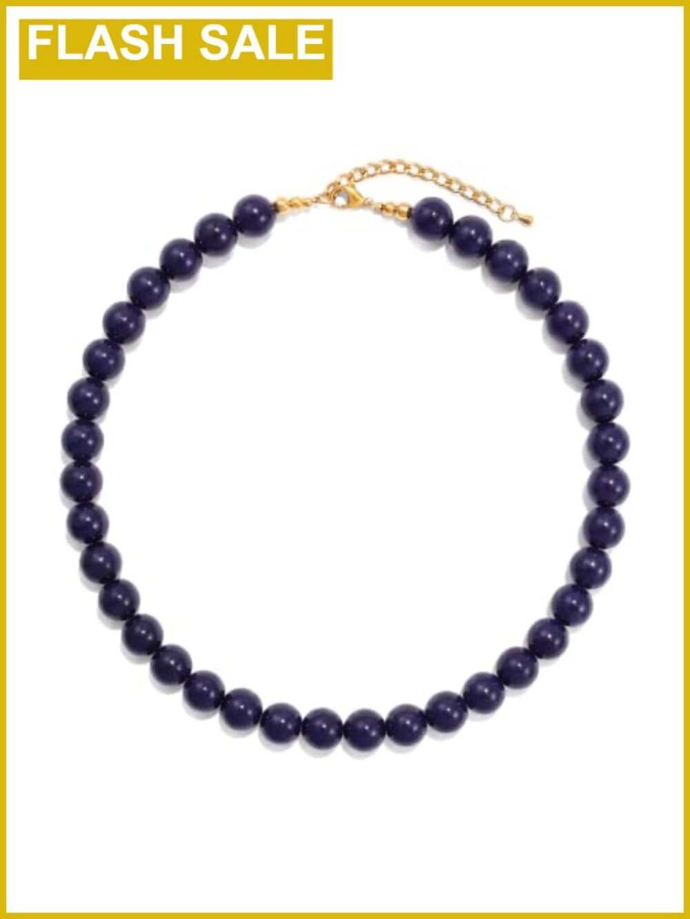 Chunky Acrylic Bead Strand Choker Necklace for Women Retro Statement Jewelry